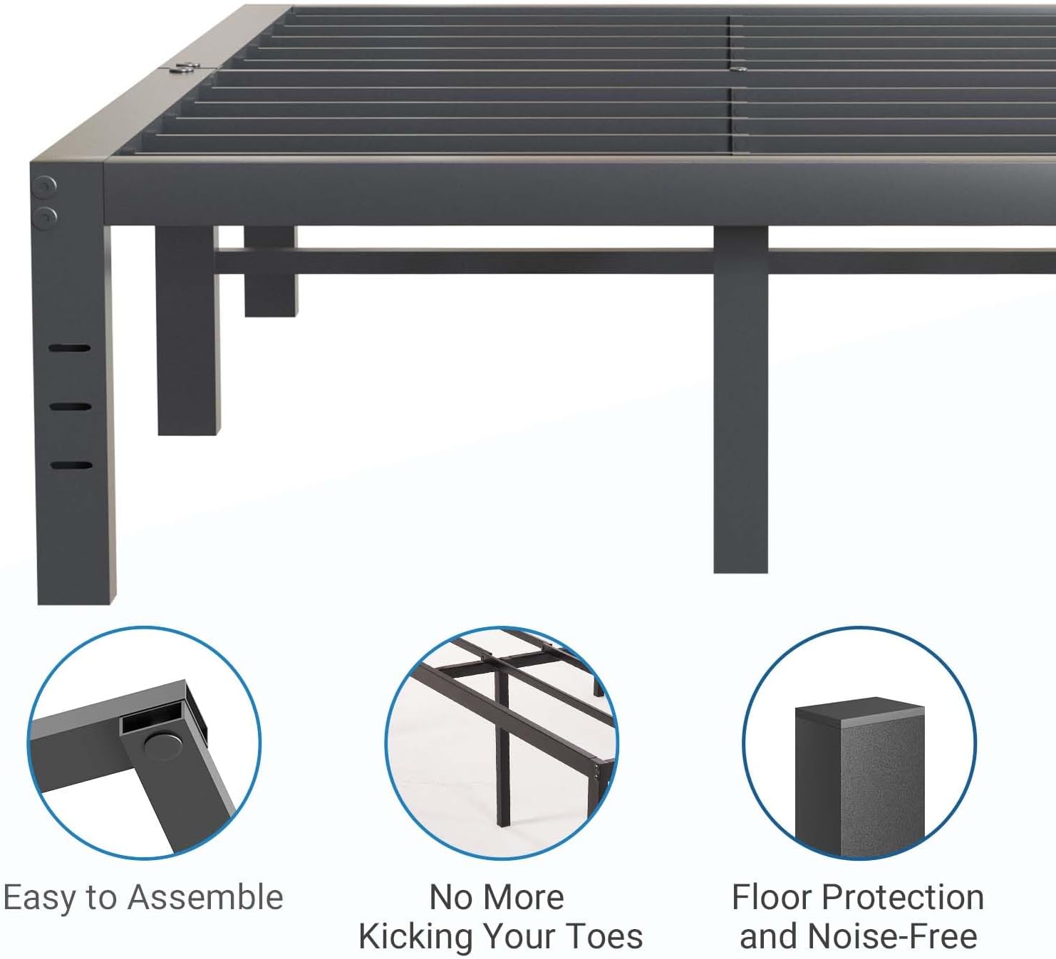 Queen Metal Platform Bed Frame 18"