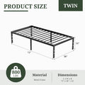 Twin Metal Bed Frame with Storage