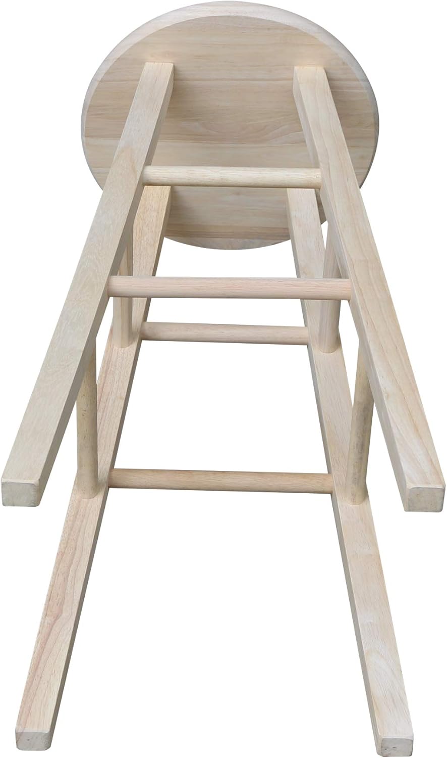 Solid Wood Round Top Stool 29" Height