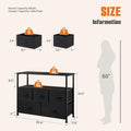 TV Stand with 5 Fabric Drawers