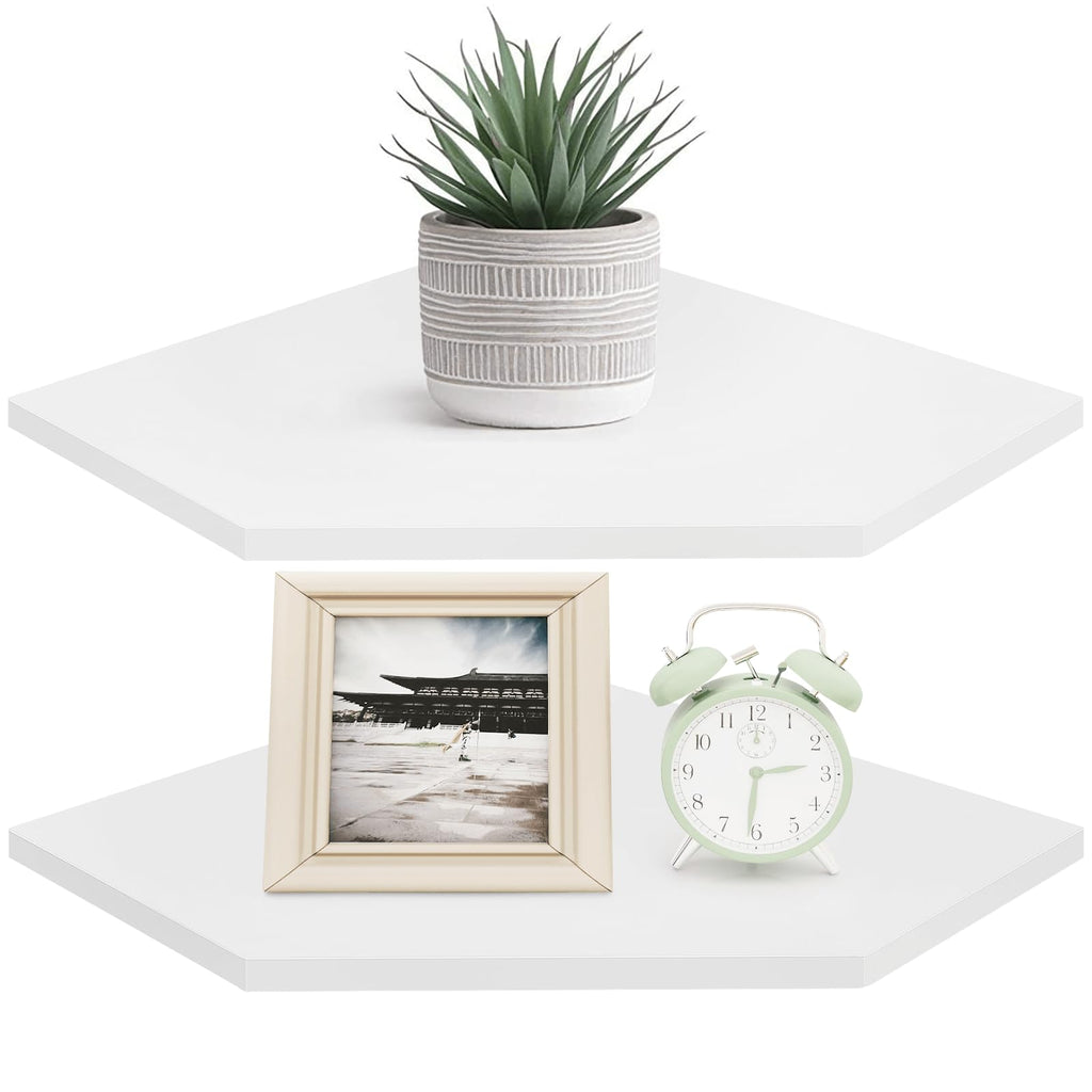 Set of 2 Corner Wall Shelves