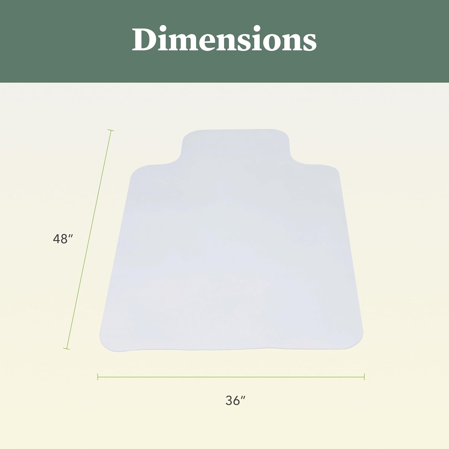 Office Chair Mat for Carpet 36" x 48"