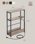 Small Side Table with Charging Station