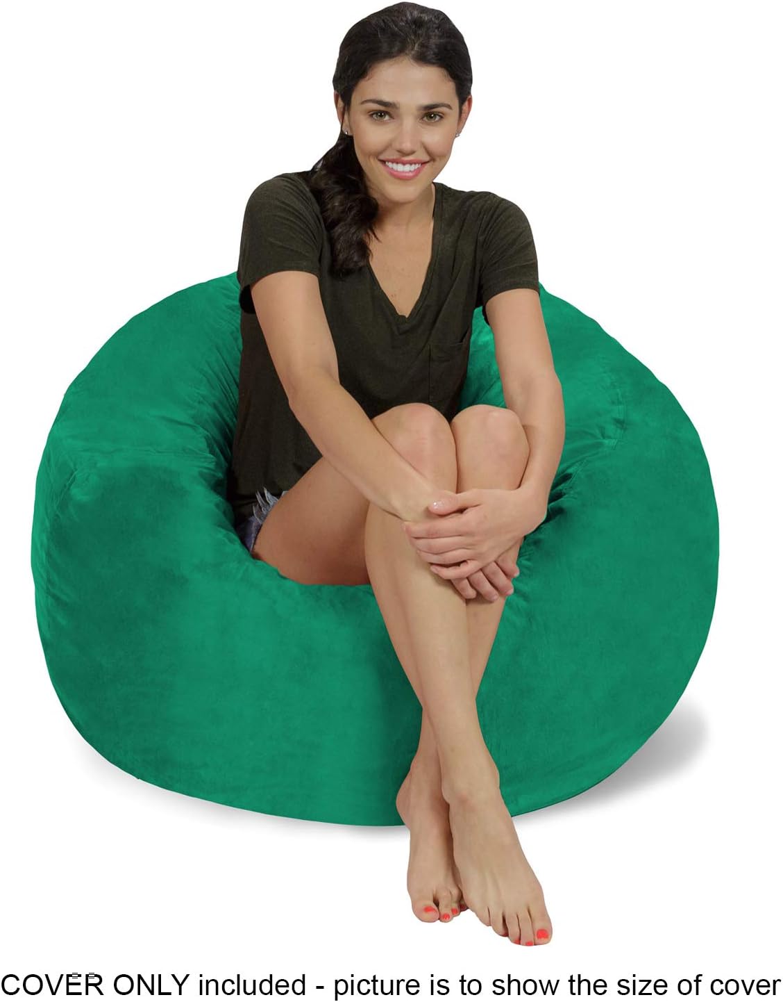 3-Foot Microsuede Bean Bag Chair Cover