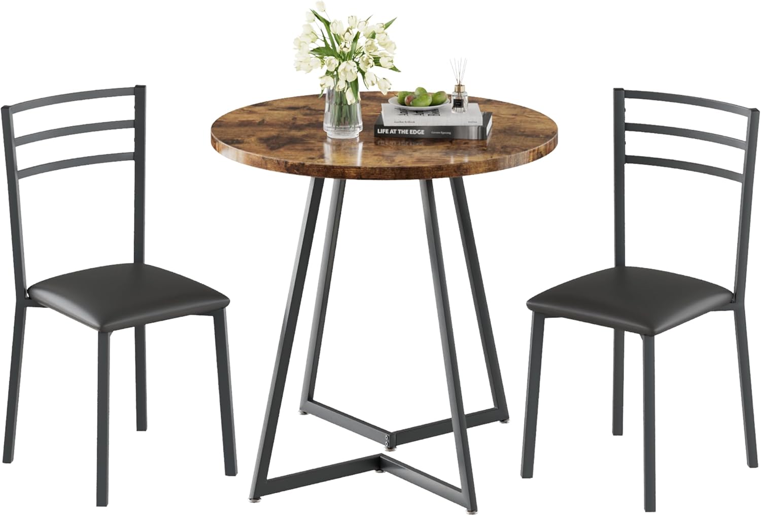 Small Round Kitchen Table with 2 Chairs