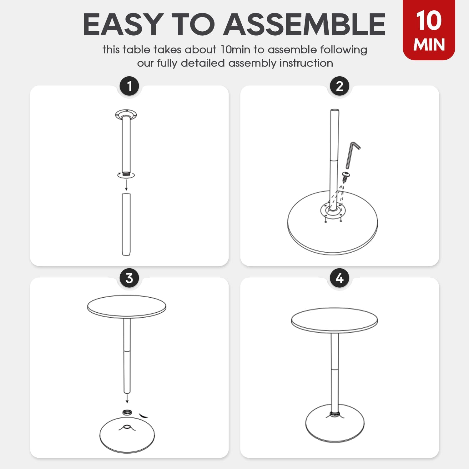 40" Round Bistro Bar Table