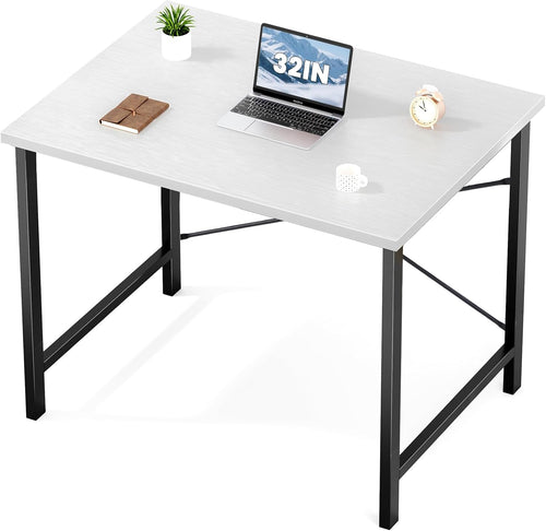 32" Small Desk with Metal Frame