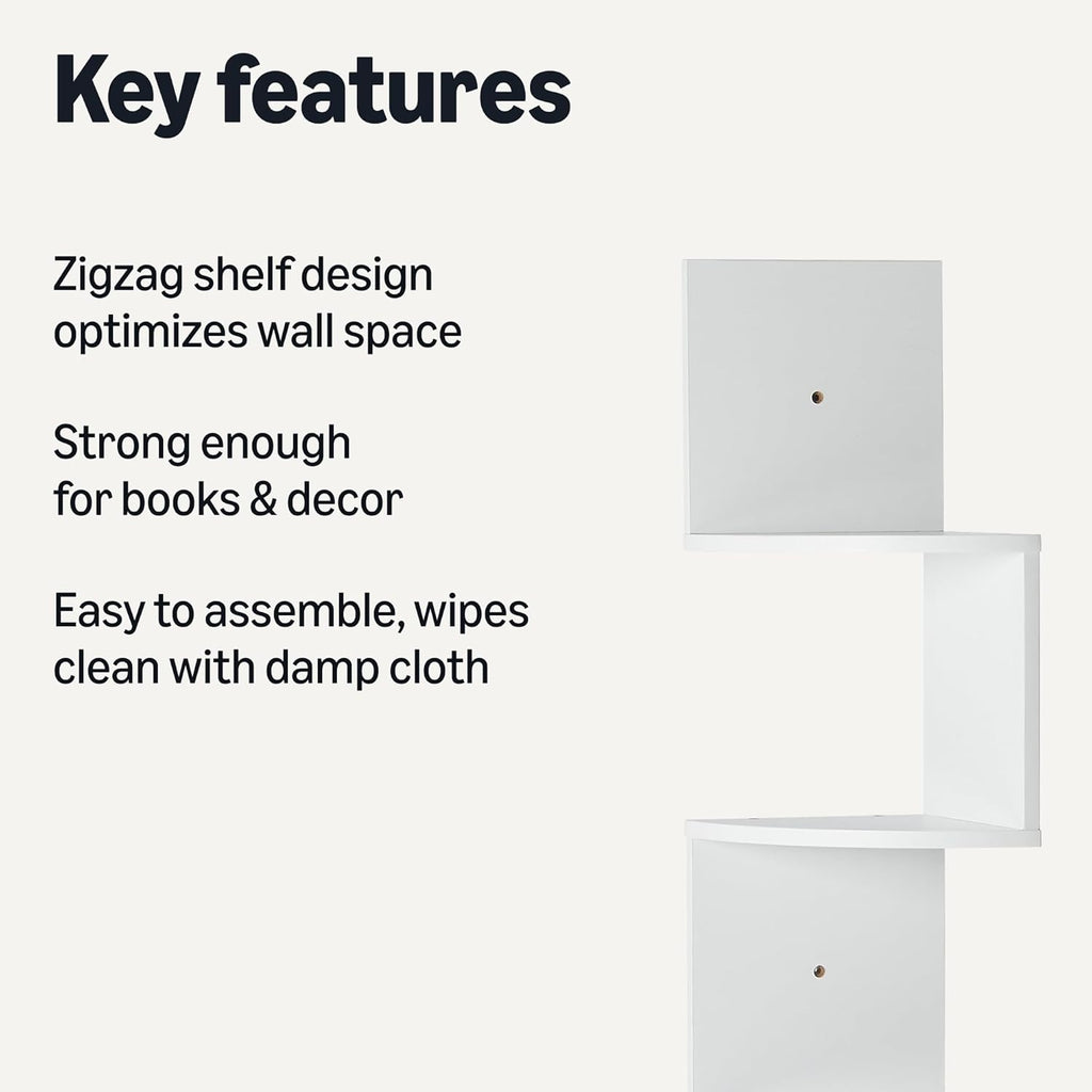 5-Tier Wall-Mounted Corner Shelf