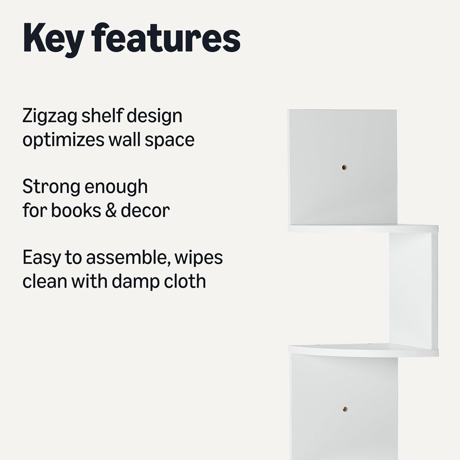 5-Tier Wall-Mounted Corner Shelf