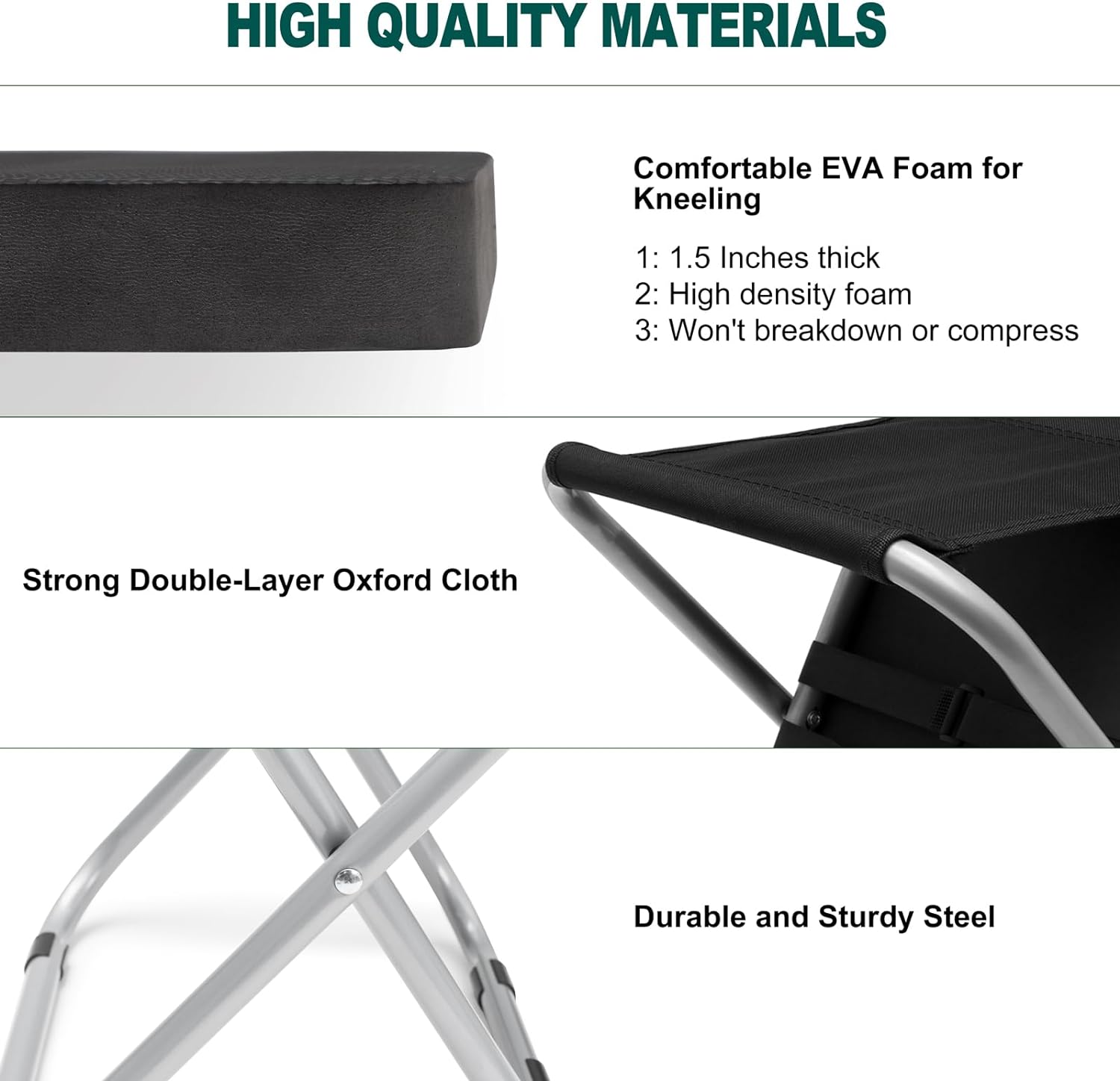 Garden Kneeling Pad & Foldable Stool 2-in-1