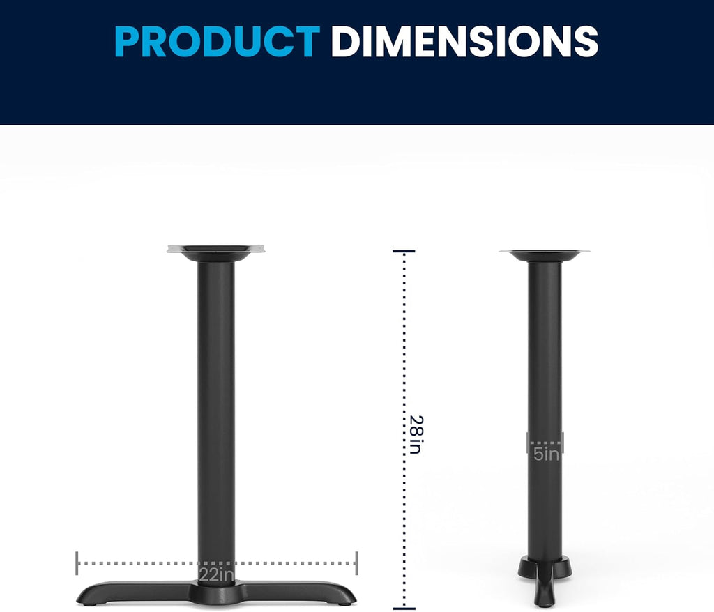 Restaurant Table T-Base 5" x 22"