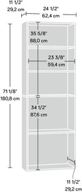 5-Shelf Bookcase with Adjustable Shelves