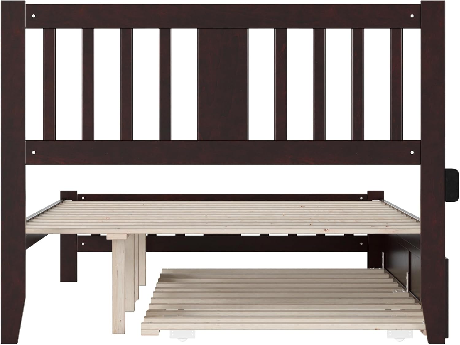 Twin XL Platform Bed with Trundle, Espresso