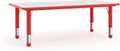 Red Adjustable Kids Activity Table 23.625"W x 47.25"L