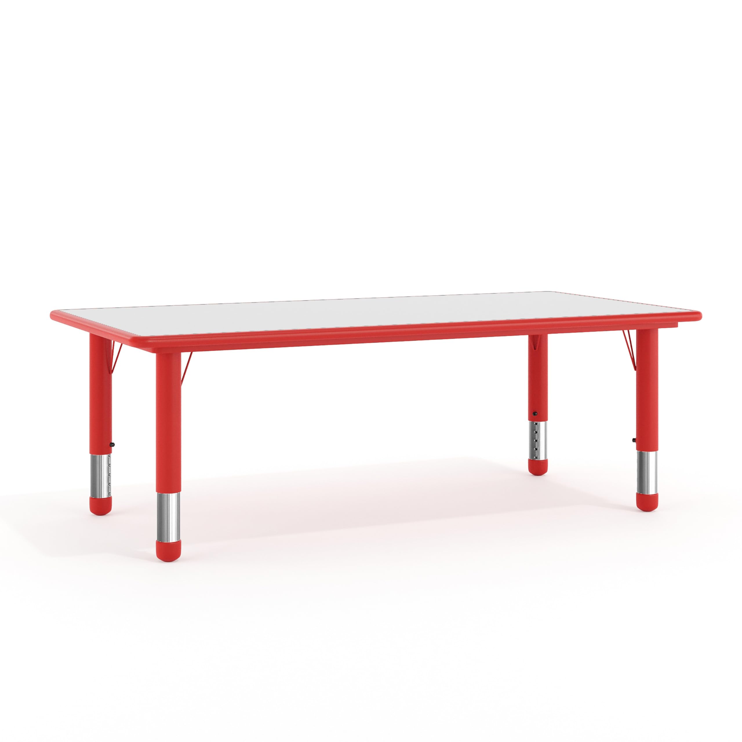Red Adjustable Kids Activity Table 23.625"W x 47.25"L