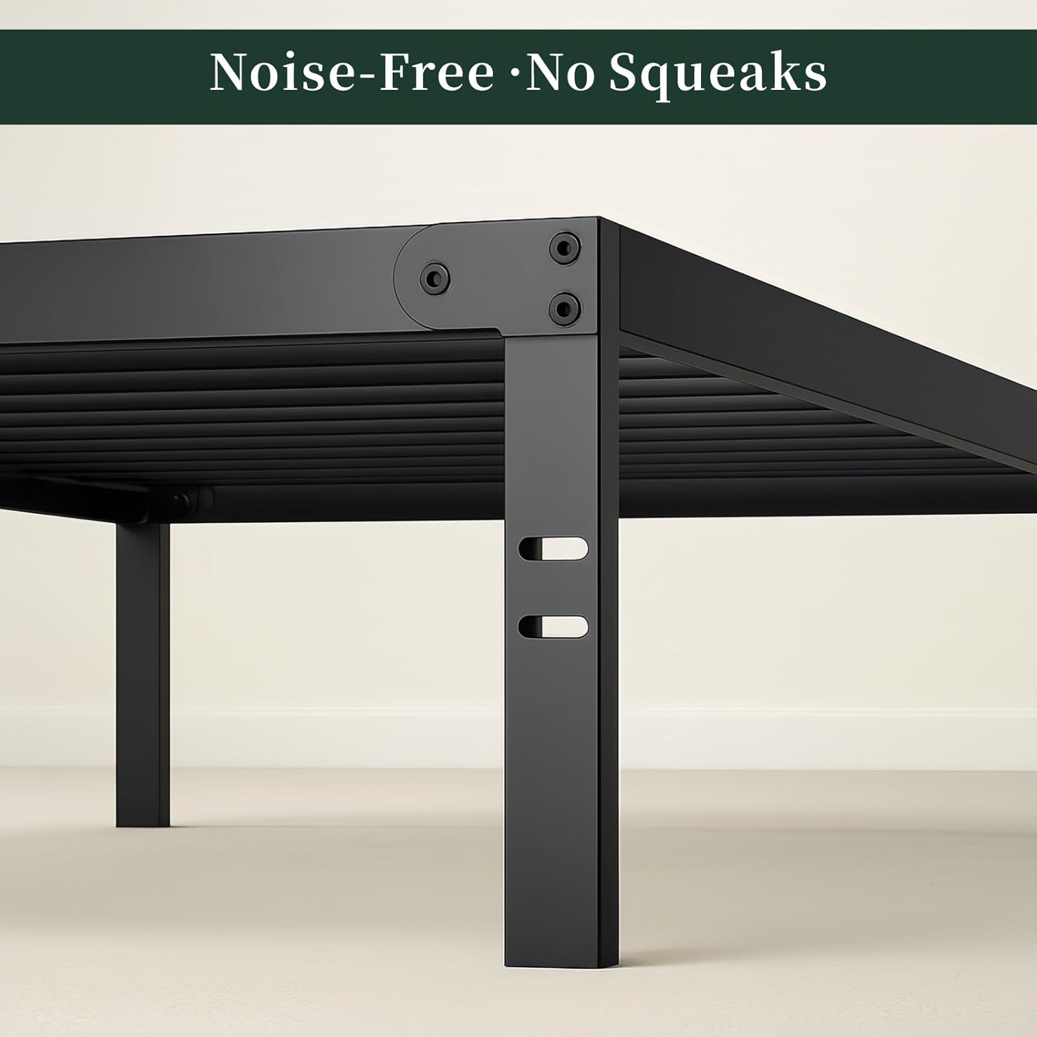 Twin Metal Bed Frame with Storage