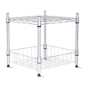 Whitmor 2 Tier Metal Storage Shelves 15"L x 14"W x 15"H