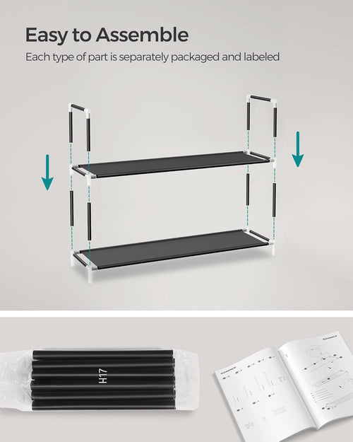 3-Tier Shoe Rack Slim Space-Saving