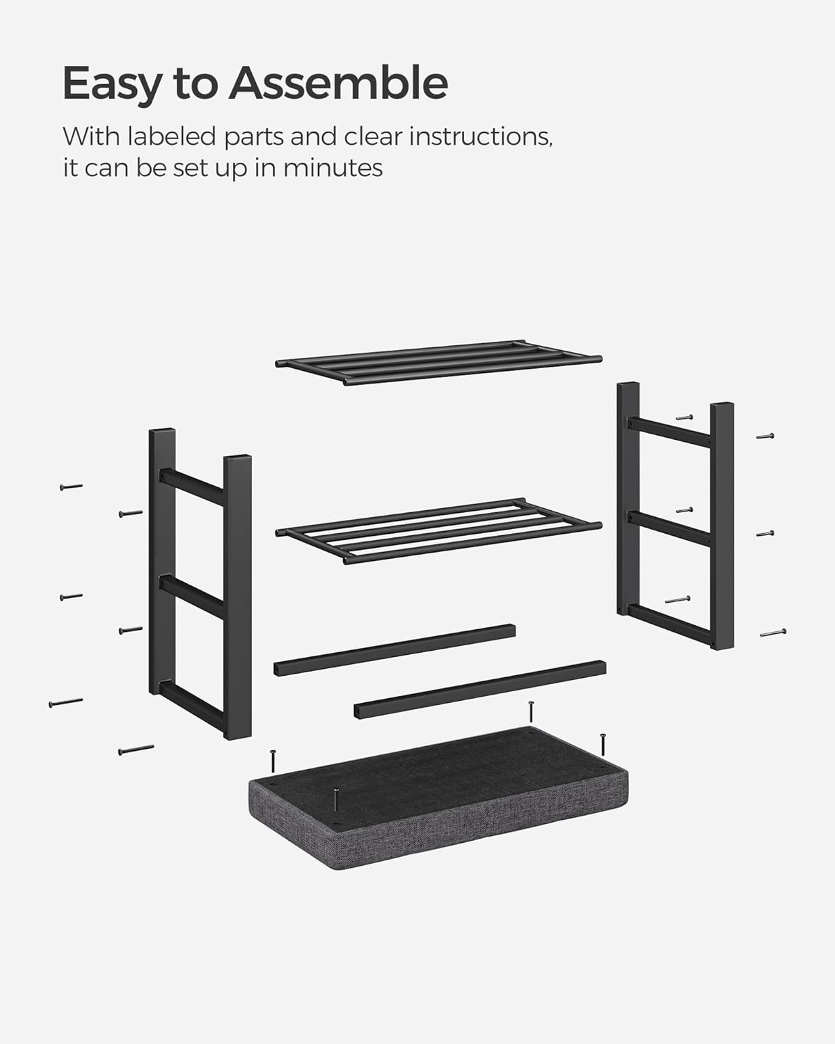Storage Shoe Bench with Cushion