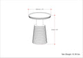 16" Solid Mango End Table - Black/Gold