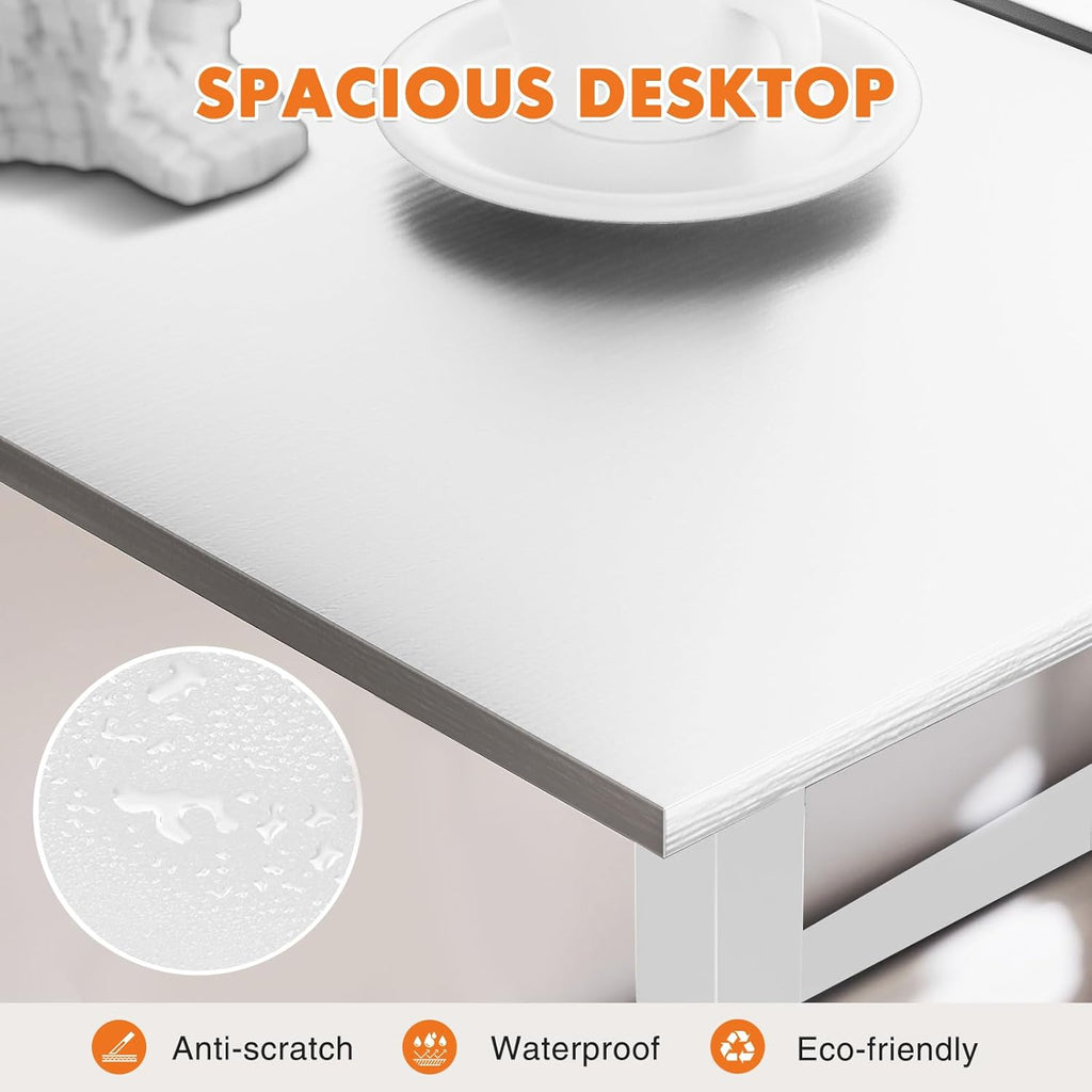 Small 32" Computer Desk with Metal Frame