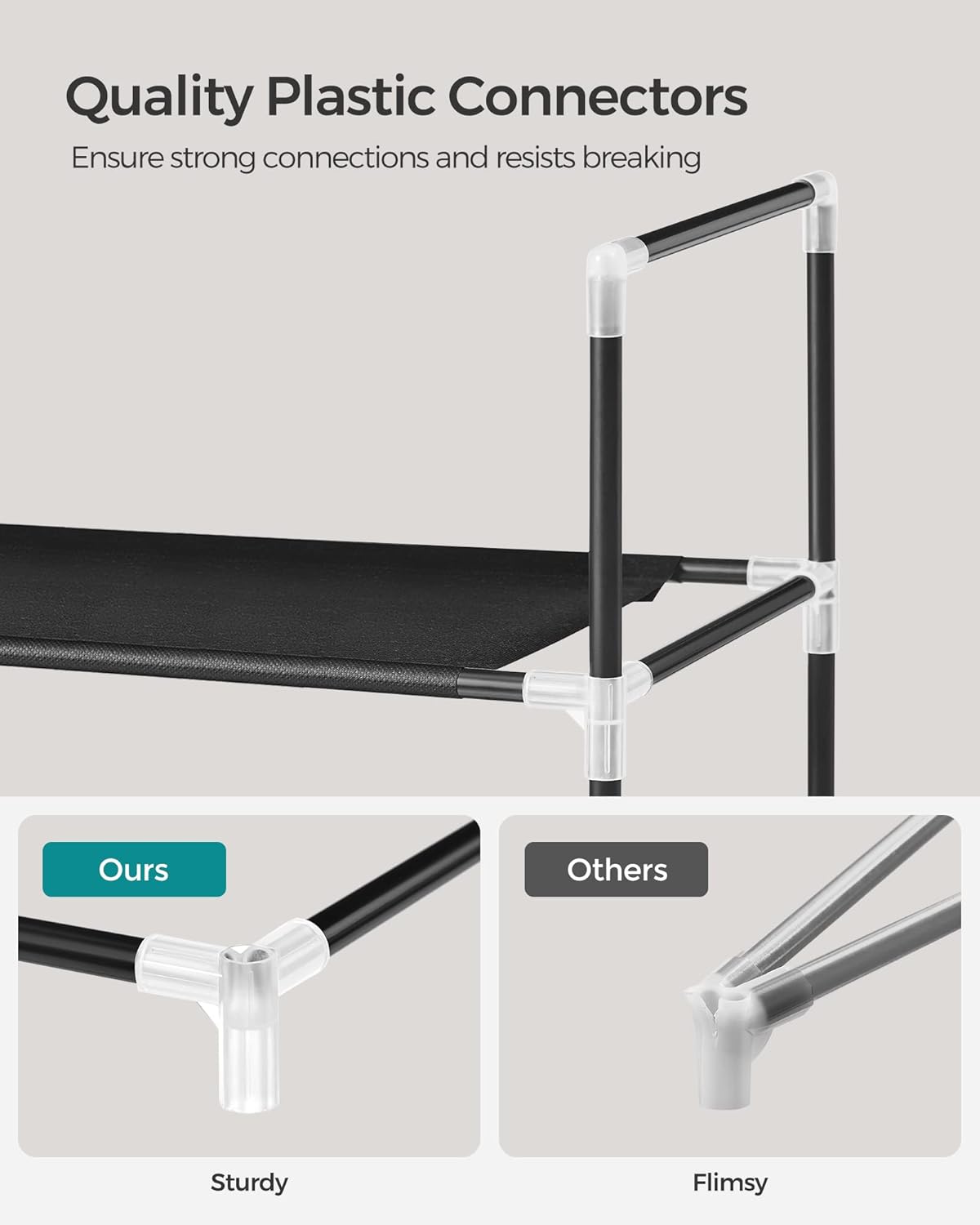 3-Tier Shoe Rack Slim Space-Saving