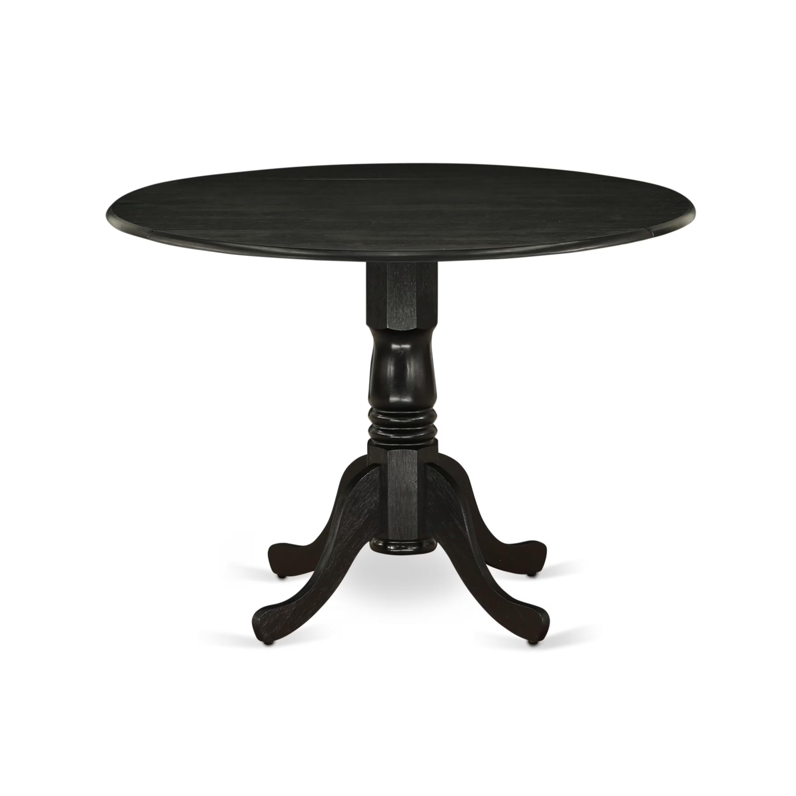 Round Dining Table 42x42 Inch with Dropleaf