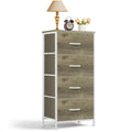 4-Drawer Nightstand Dresser with Wooden Top
