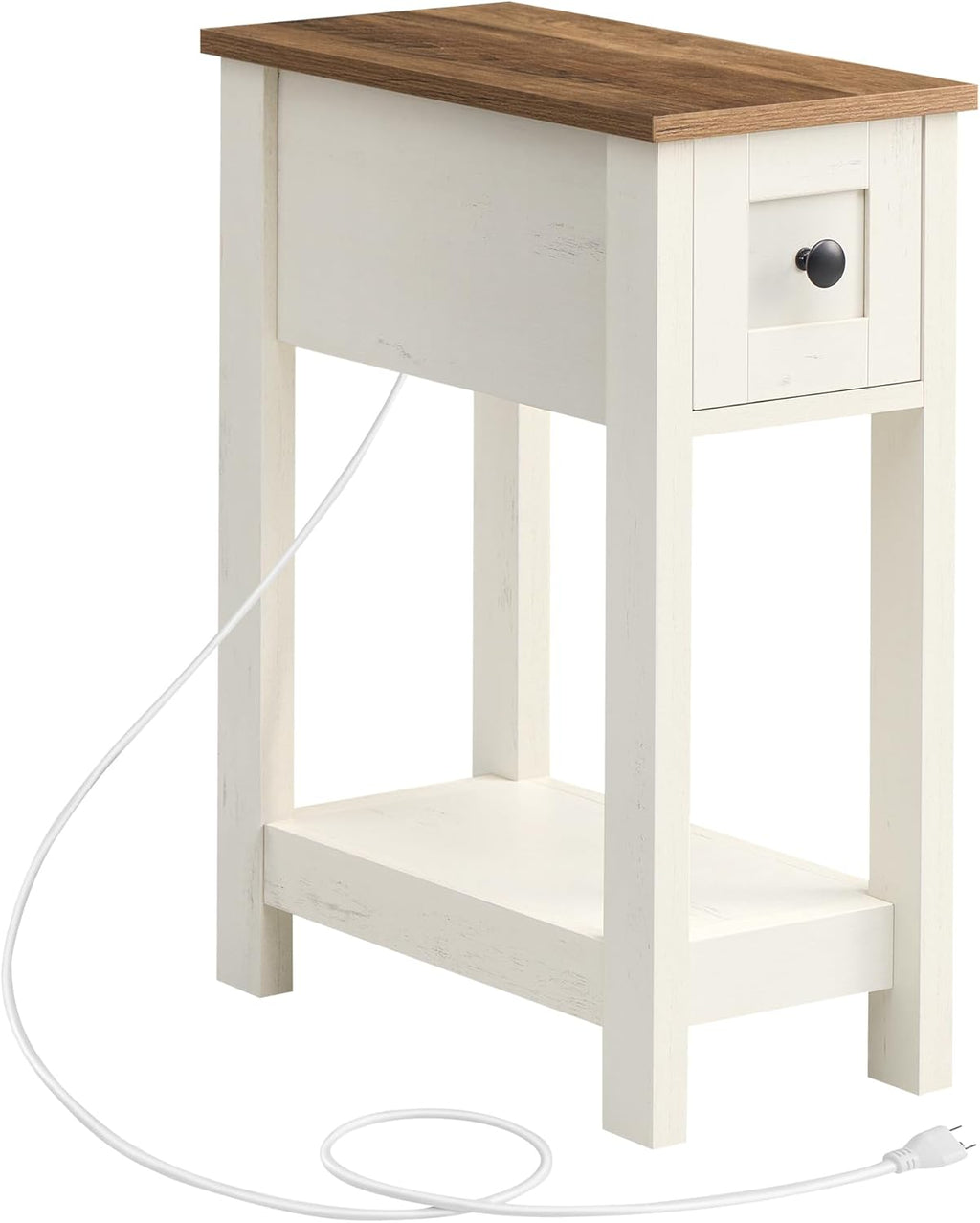 Farmhouse End Table with Storage Drawer