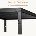 Twin Metal Bed Frame with Storage, Easy Assembly