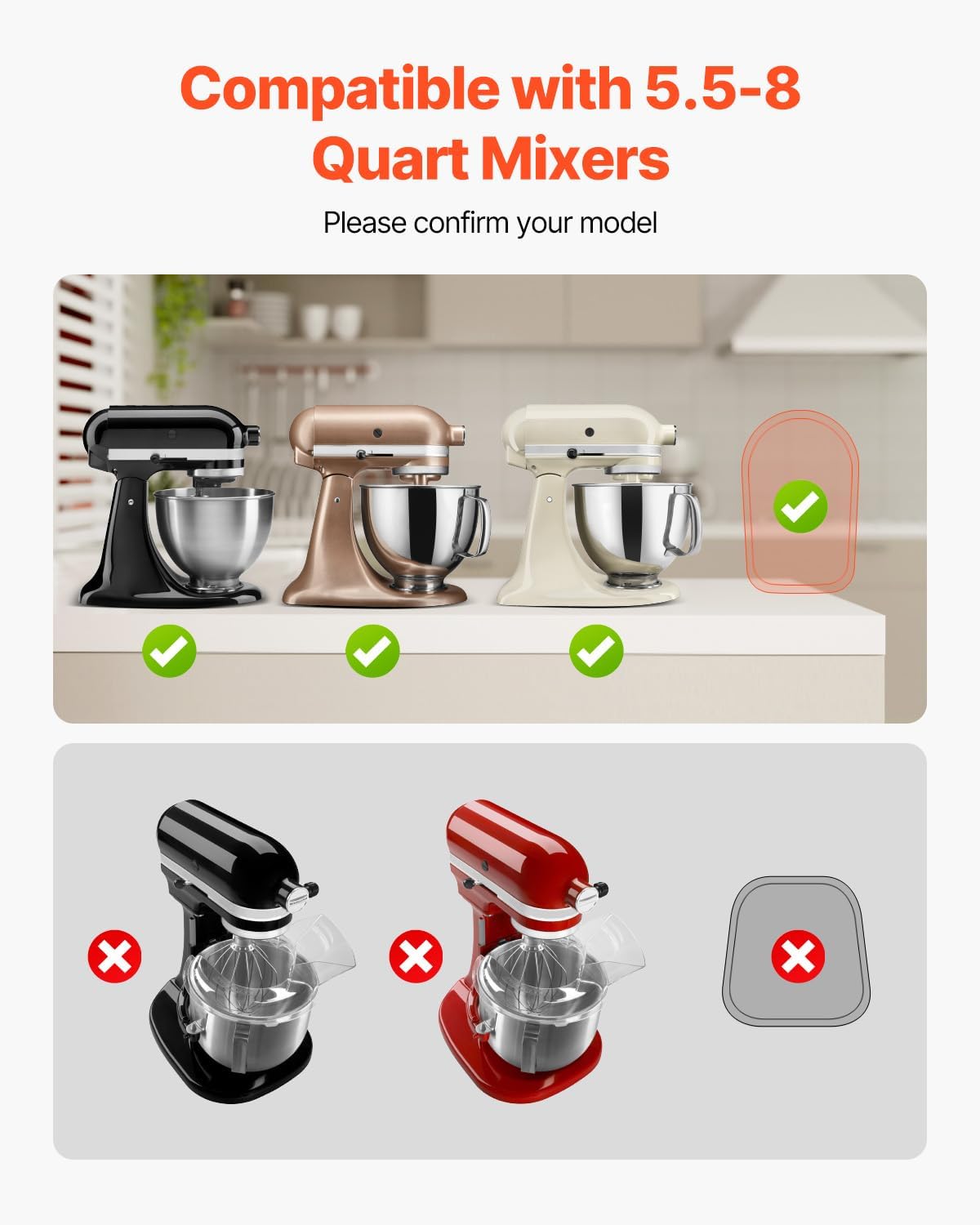 Mixer Slider Mat for 5.5-8 Qt Kitchen Stand Mixer