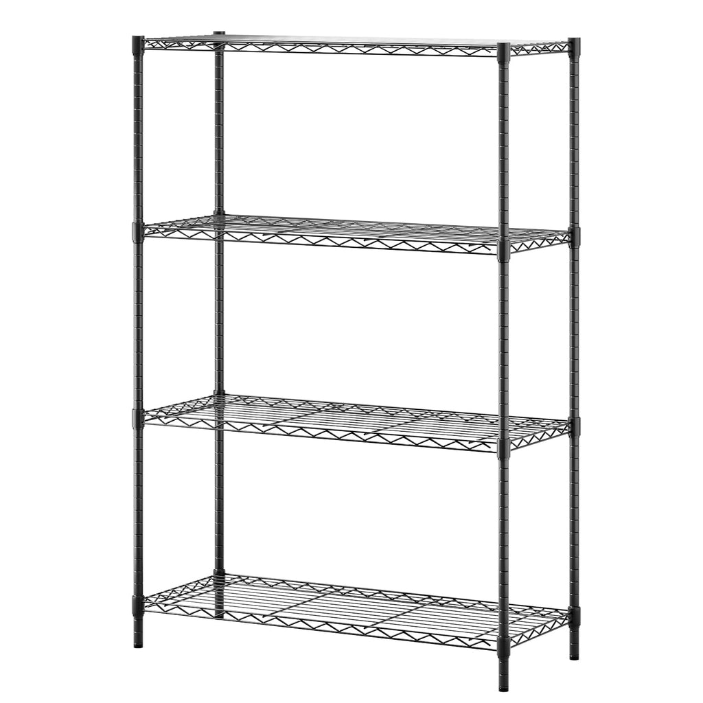 4-Tier Wire Storage Shelves 36x14x54 Black