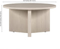 32" Round Wood Pedestal Coffee Table