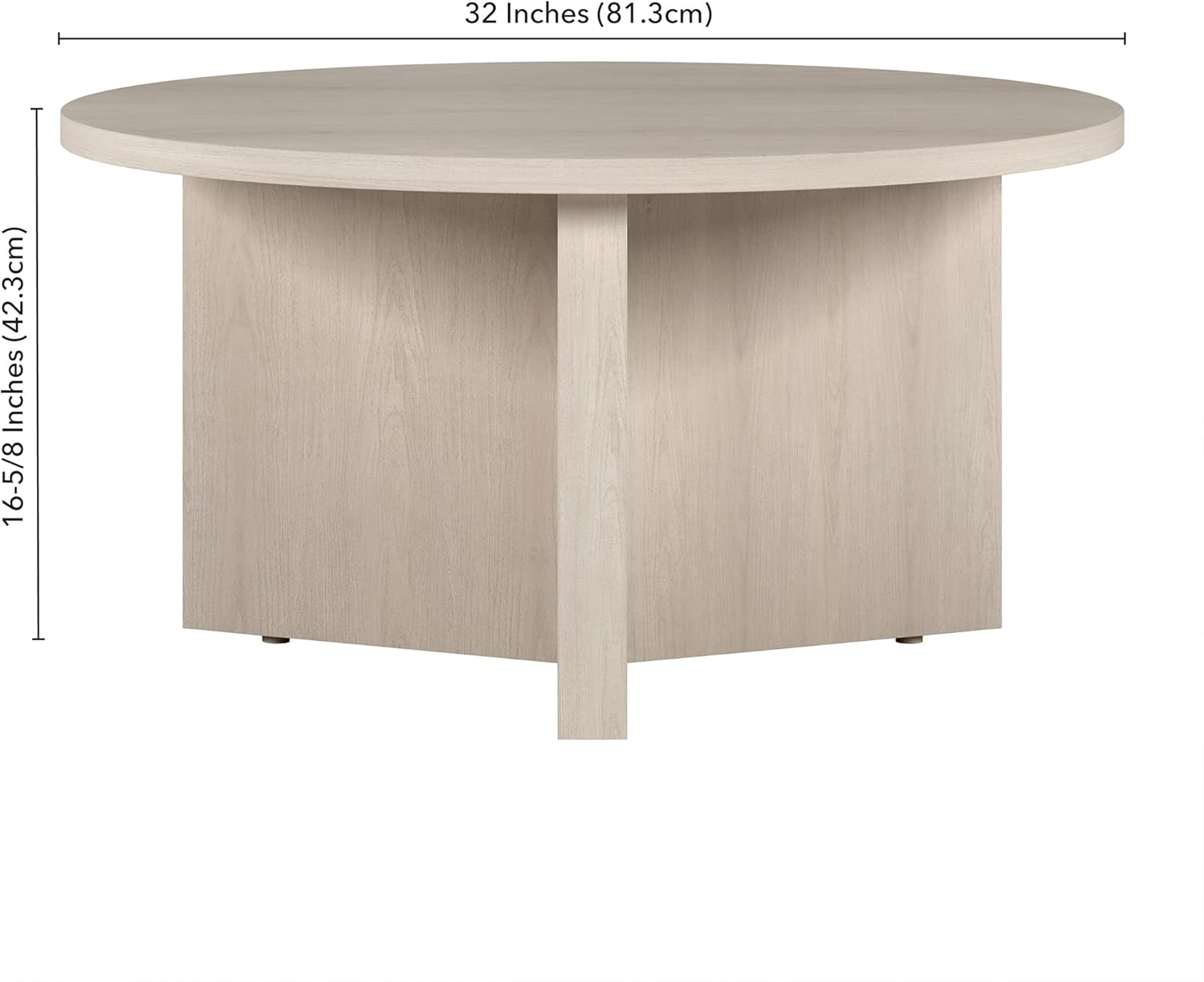 32" Round Wood Pedestal Coffee Table