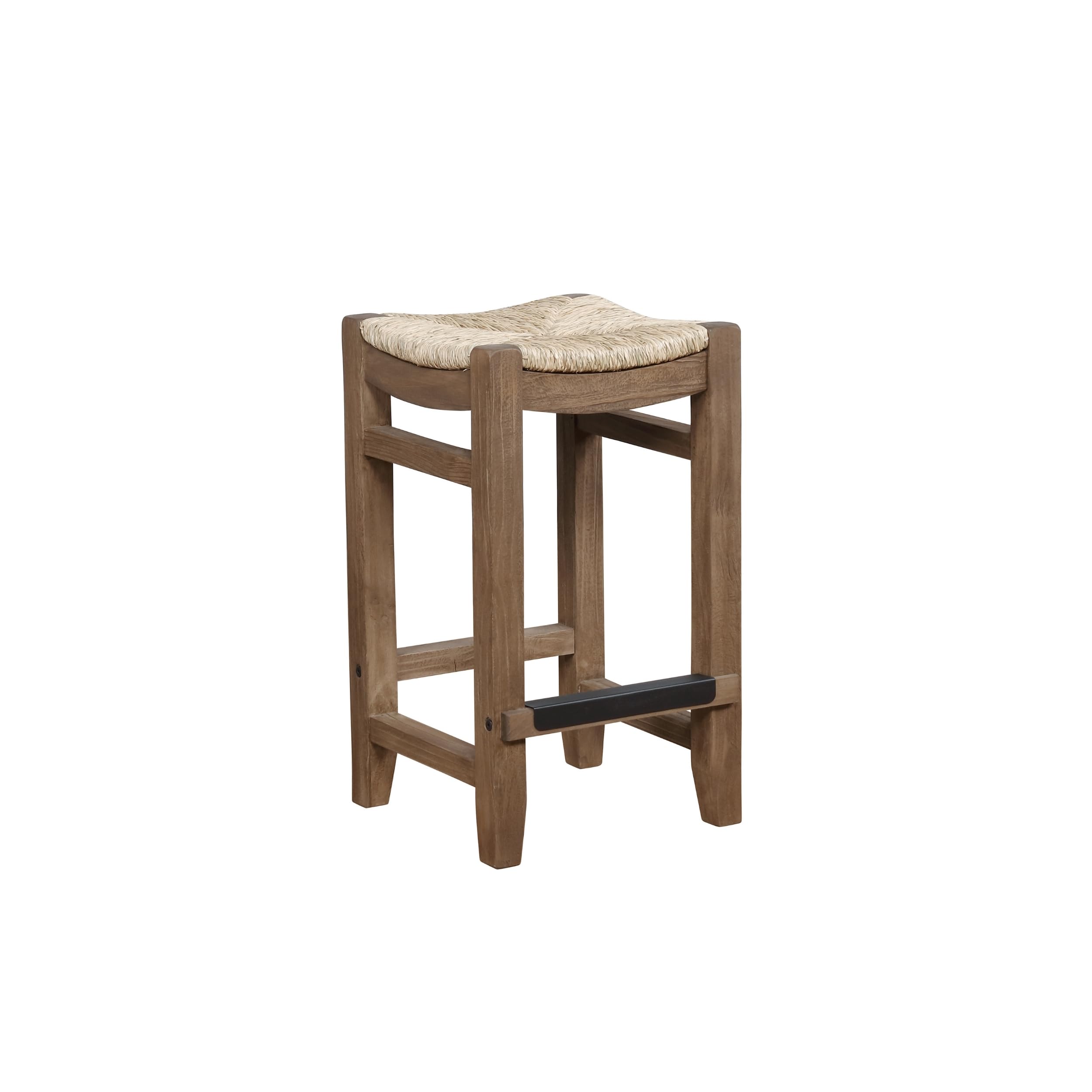 26-Inch Counter Height Stool with Seagrass Seat