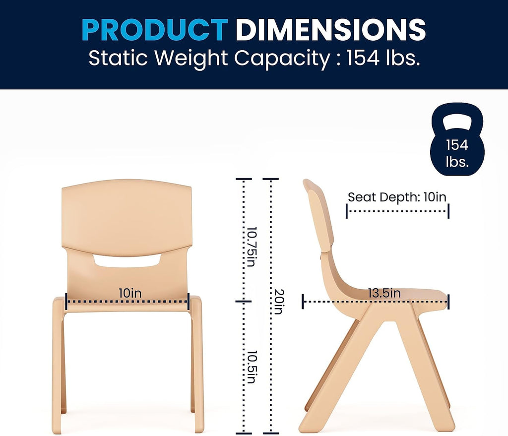 Classroom Activity Table with 6 Chairs 23.625"W x 47.25"L