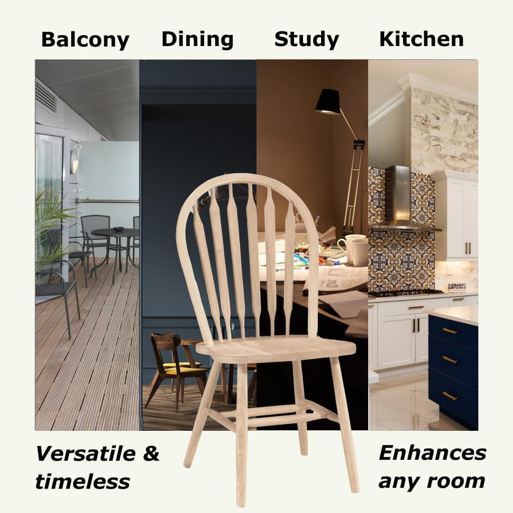 Solid Wood Windsor ArrowBack Dining Chair