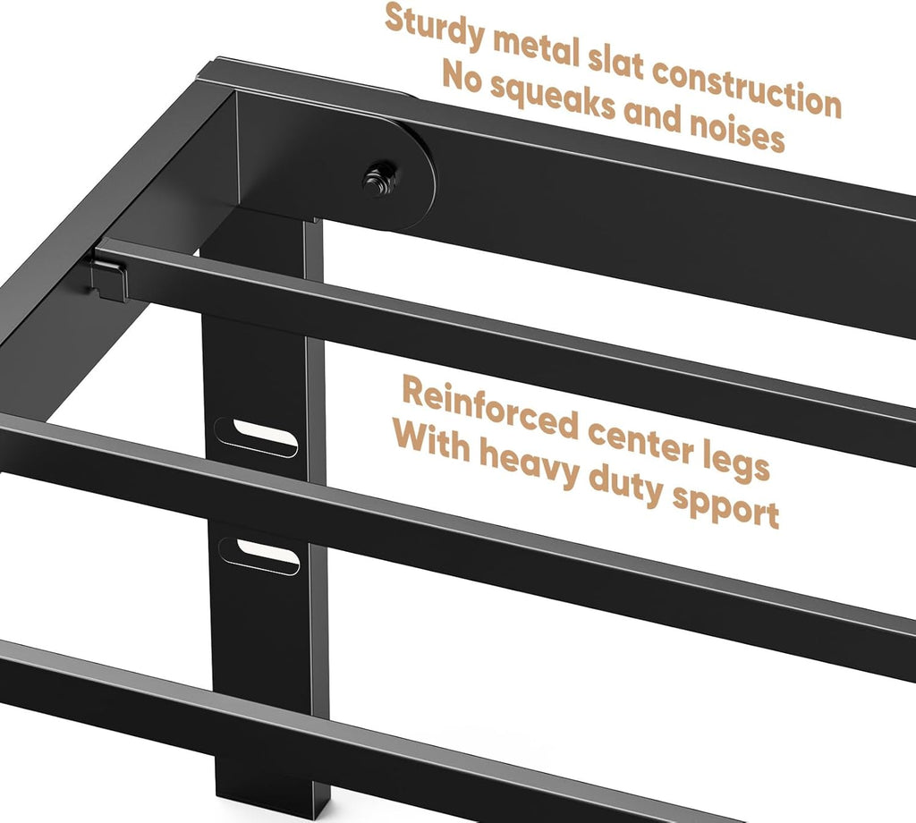 Twin Metal Platform Bed Frame with Storage