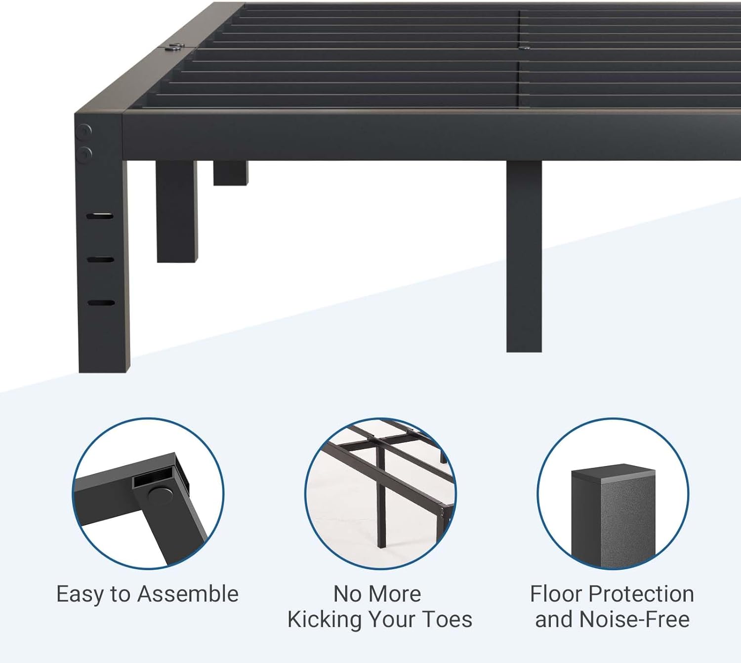 King Size Metal Platform Bed Frame 16"