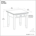 Solid Wood 21" Square End Table