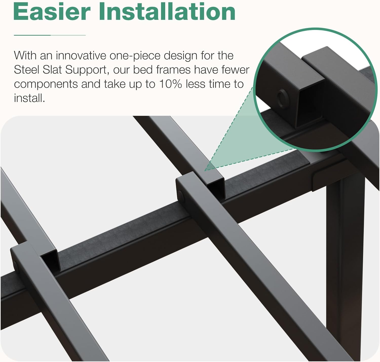 Twin Metal Platform Bed Frame with Storage