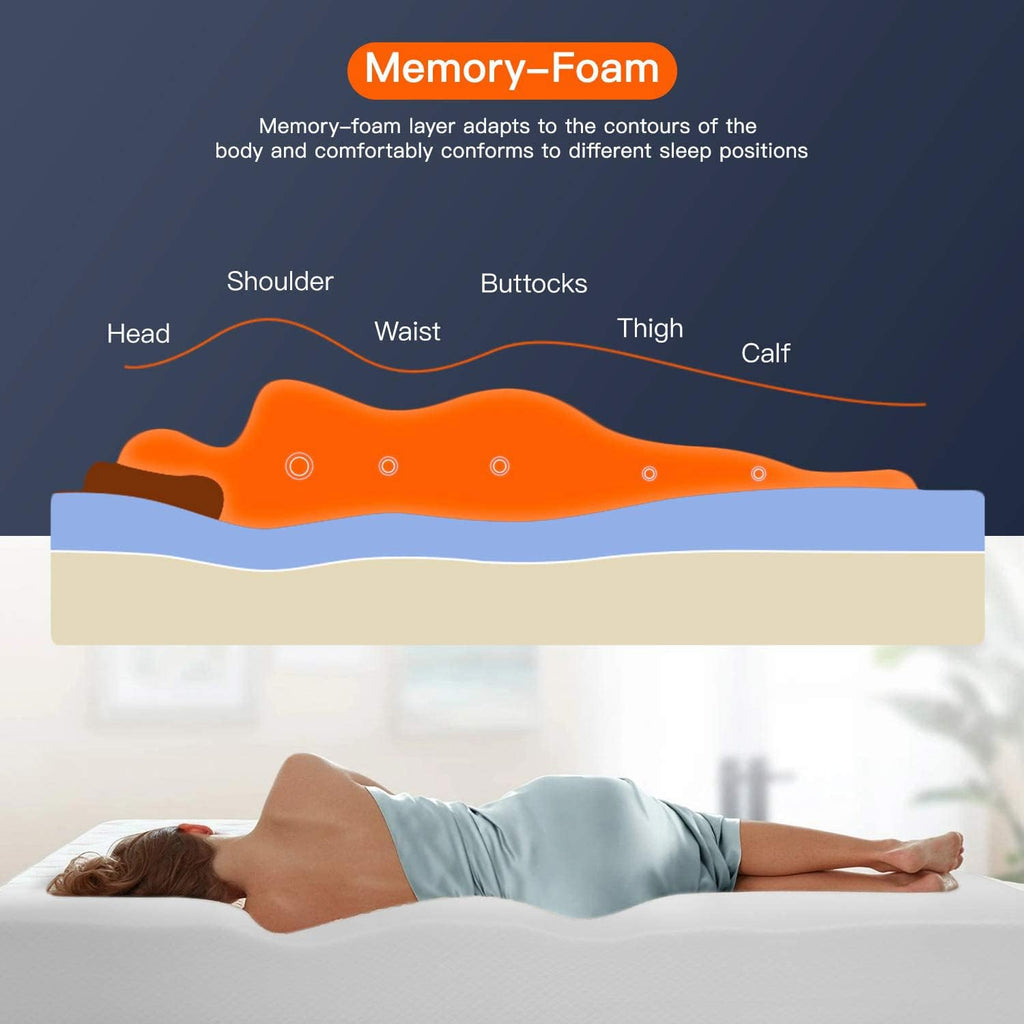 Twin Medium Gel Memory Foam Mattress 8"