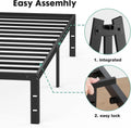 Sweetcrispy Twin Bed Frame - Heavy Duty Metal Platform Bed Frames Twin Size with Storage Space Under Frame, No Box Spring Needed, 14 Inches, Sturdy Steel Slat Support
