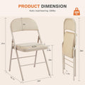 12-Pack Leather Padded Folding Chairs