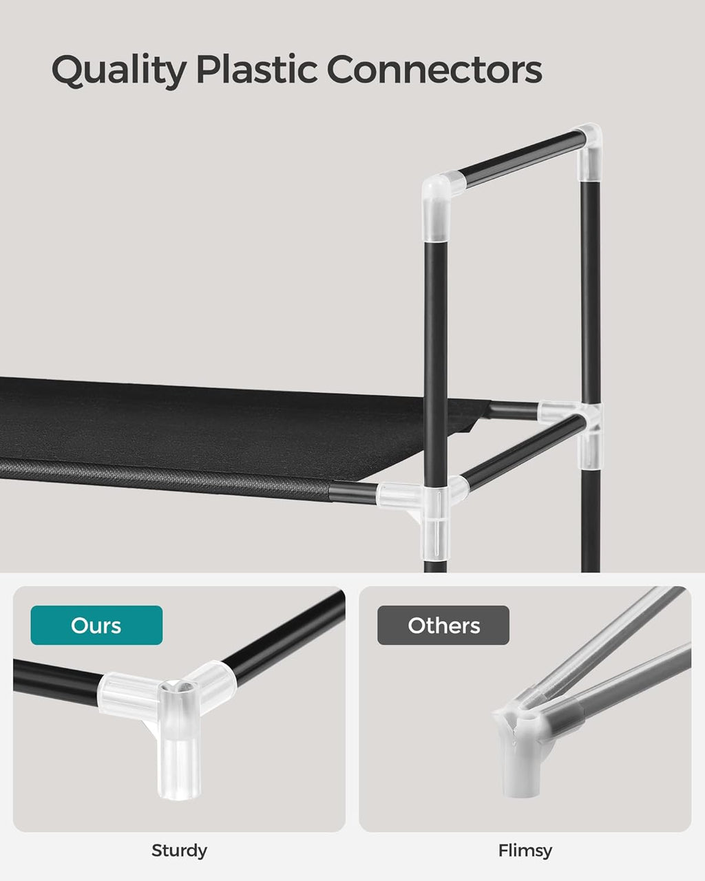 10-Tier Shoe Rack (37”W)