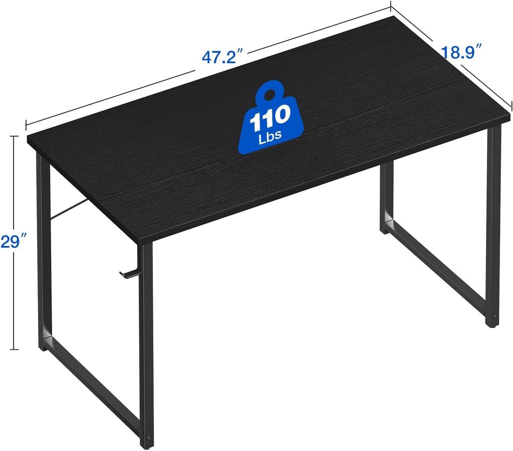 48-Inch Computer Desk with Headphone Hooks