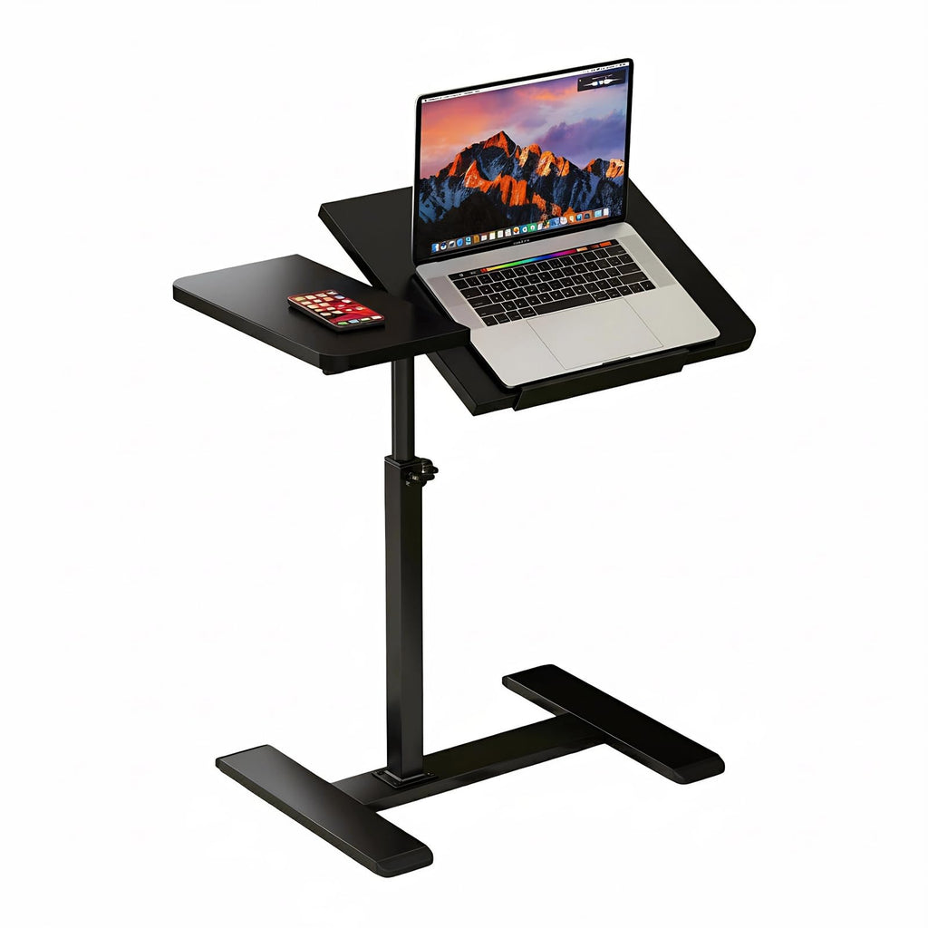 Height Adjustable Overbed Table with Wheels