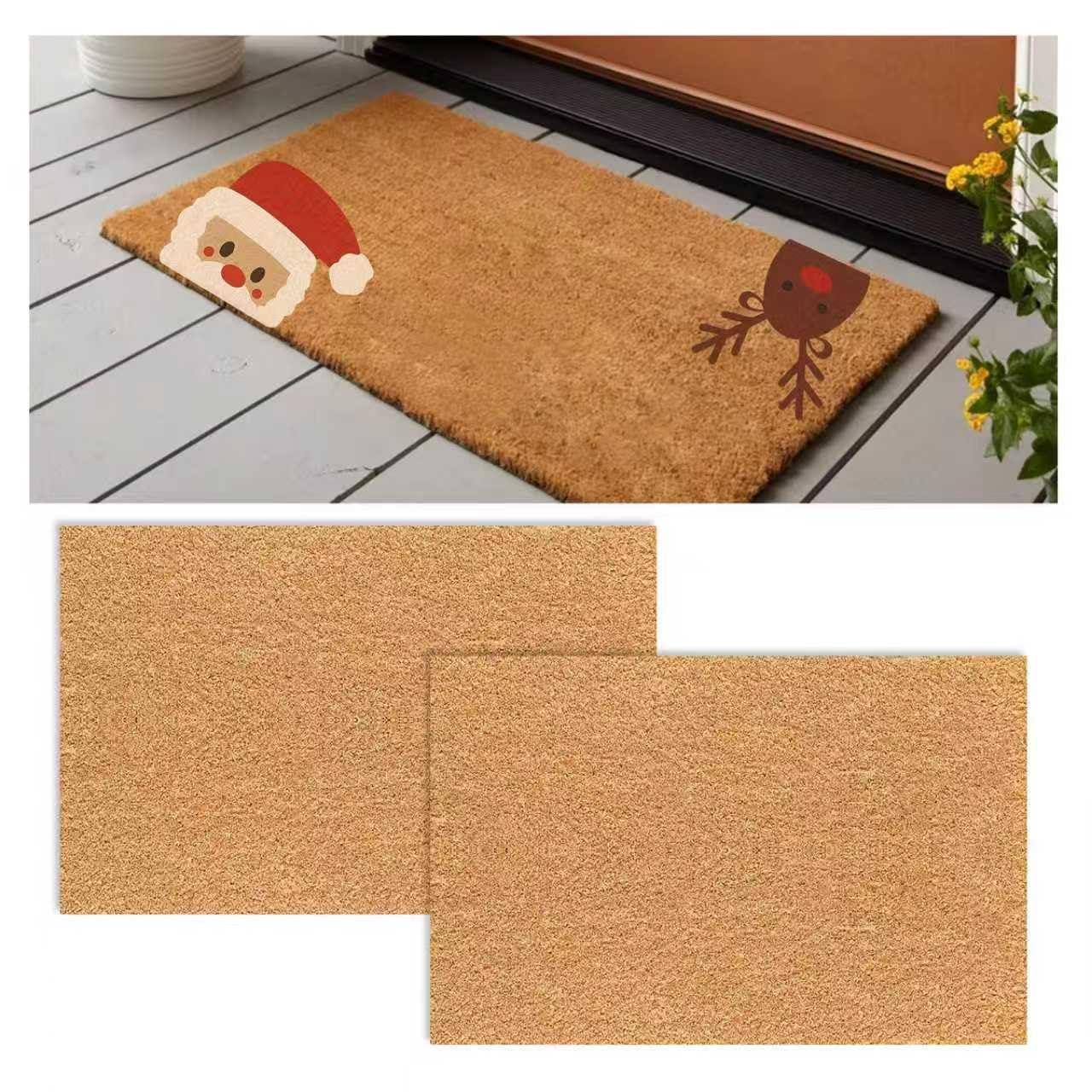 2 Pack Coir Doormat 30x17 Inch