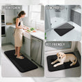 72"x24" Super Soft Black Bathroom Runner Rug