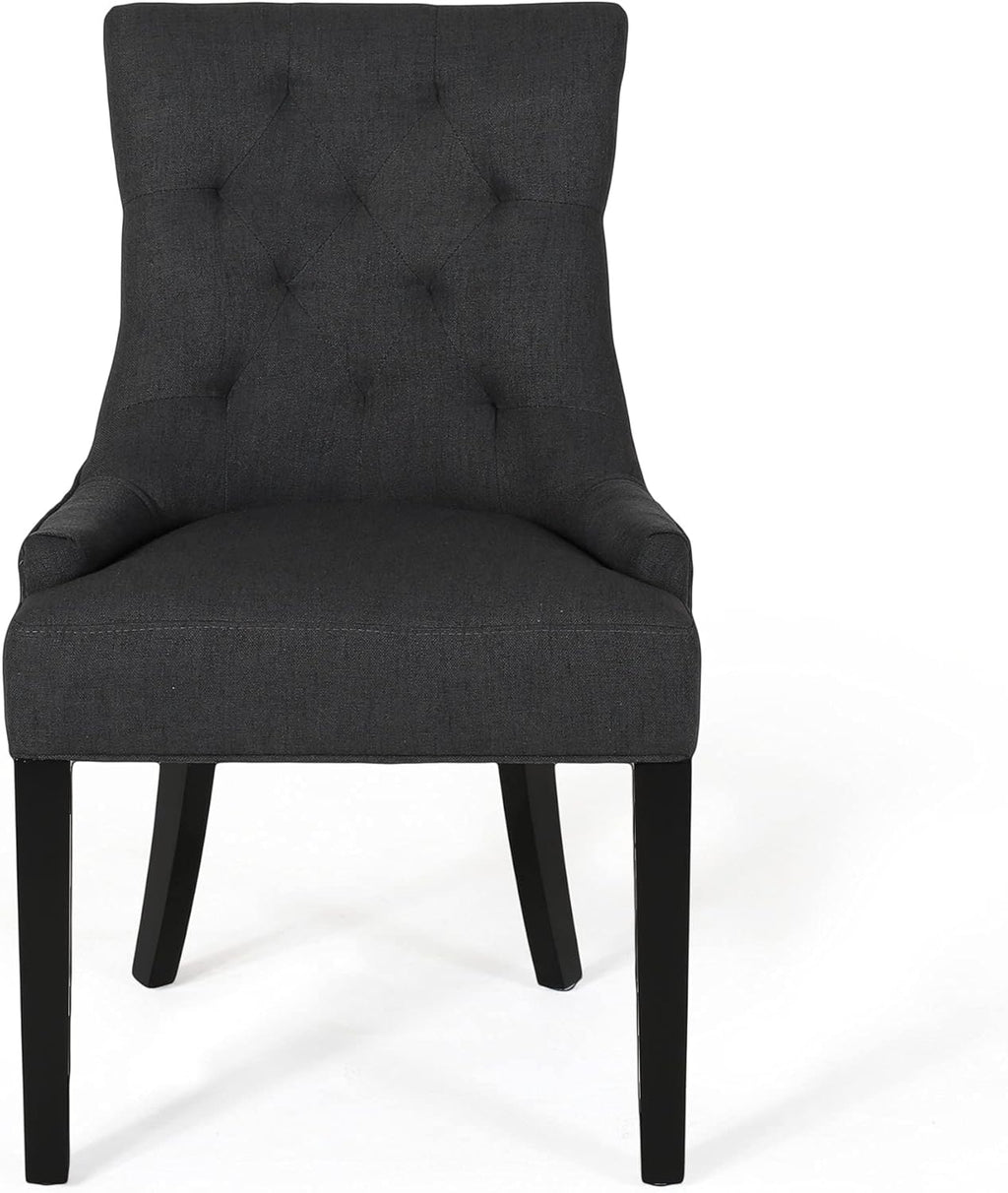 Cheney Gray Textile Dining Chair 21.5"D x 24.75"W x 35.75"H